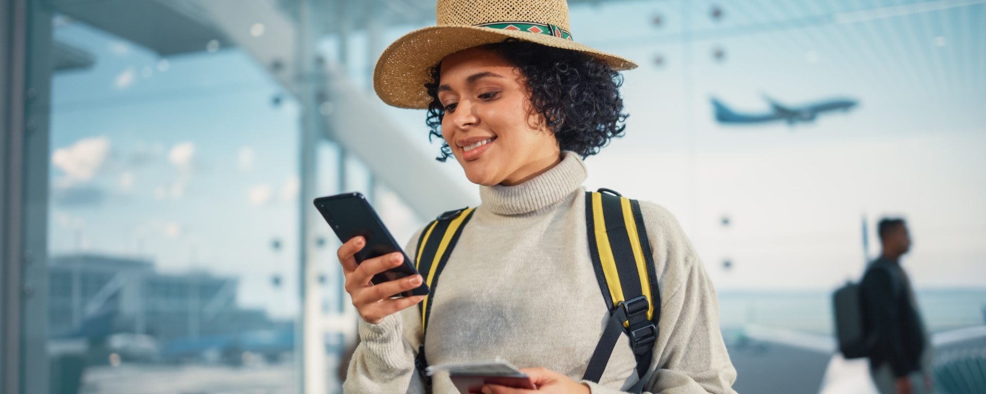 Woman looking at phone