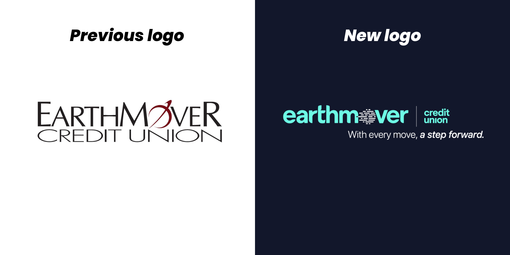 Previous Earthmover Credit Union Logo New Earthmover Credit Union logo