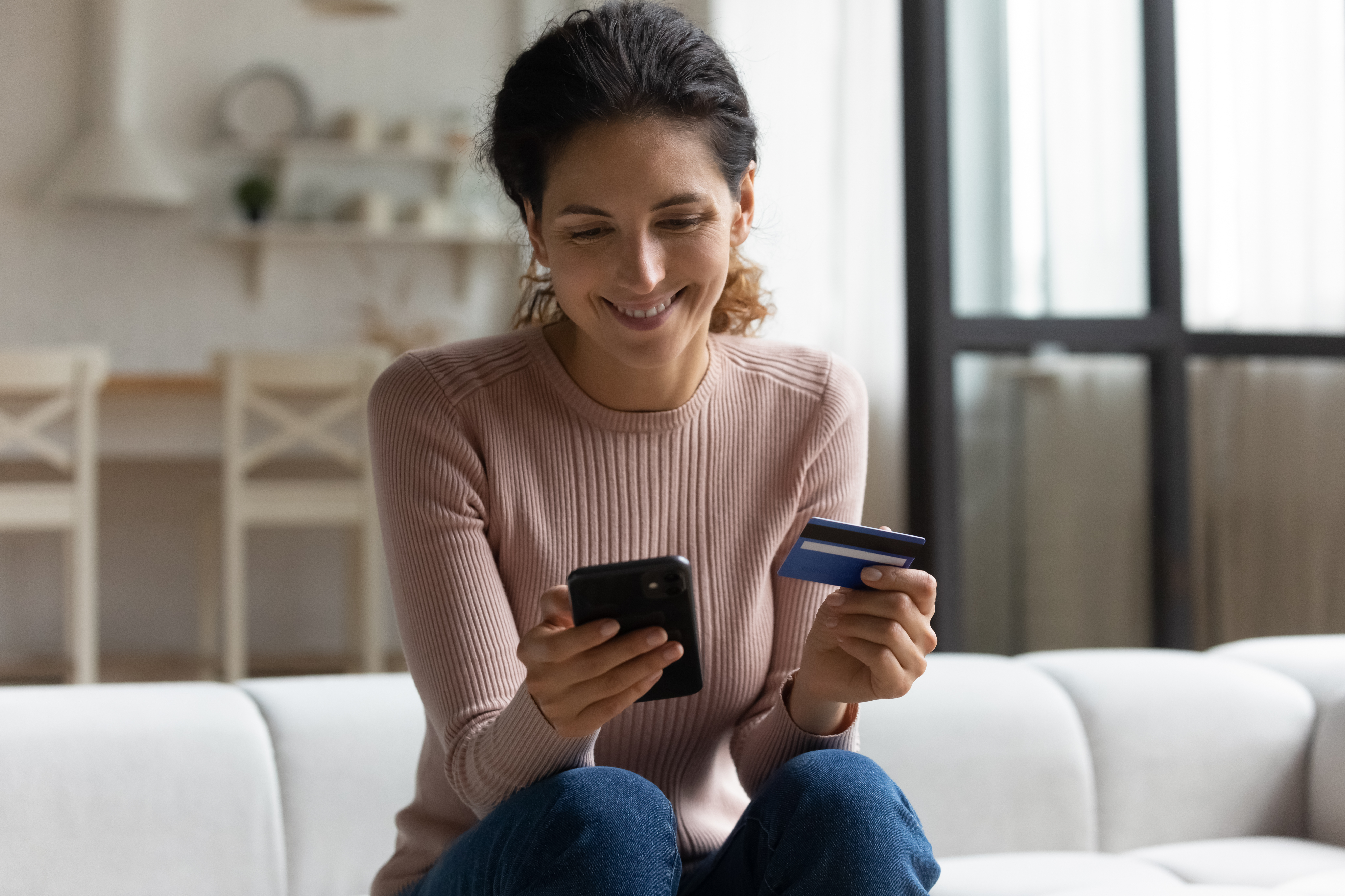 Woman with credit card