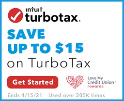 Love My Credit Union Rewards - Save up to $15 on Turbo Tax
